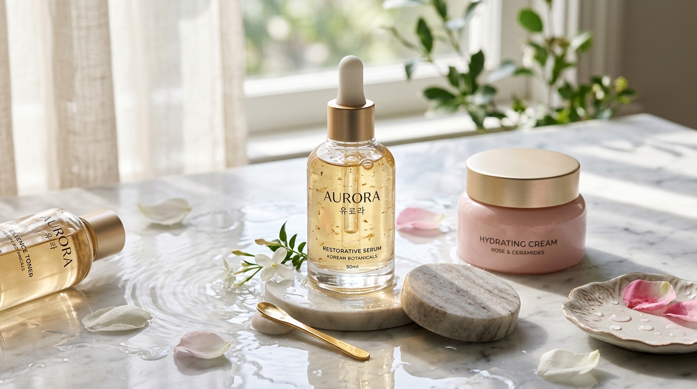Korean Luxury Skincare Routine Editorial